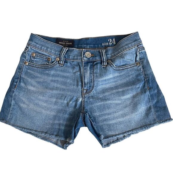 EUC J.Crew Indigo Denim Shorts - Picture 1 of 6